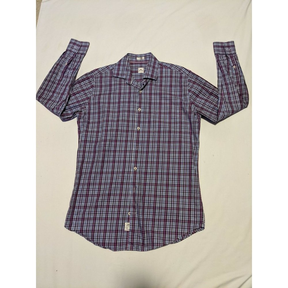 Peter Millar Men's Size M Shirt Long Sleeve Cotton Button Up- Multicolred